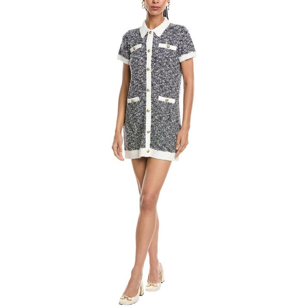 Cinq À Sept Womens  Adelaide Boucle Mini Dress, Navy